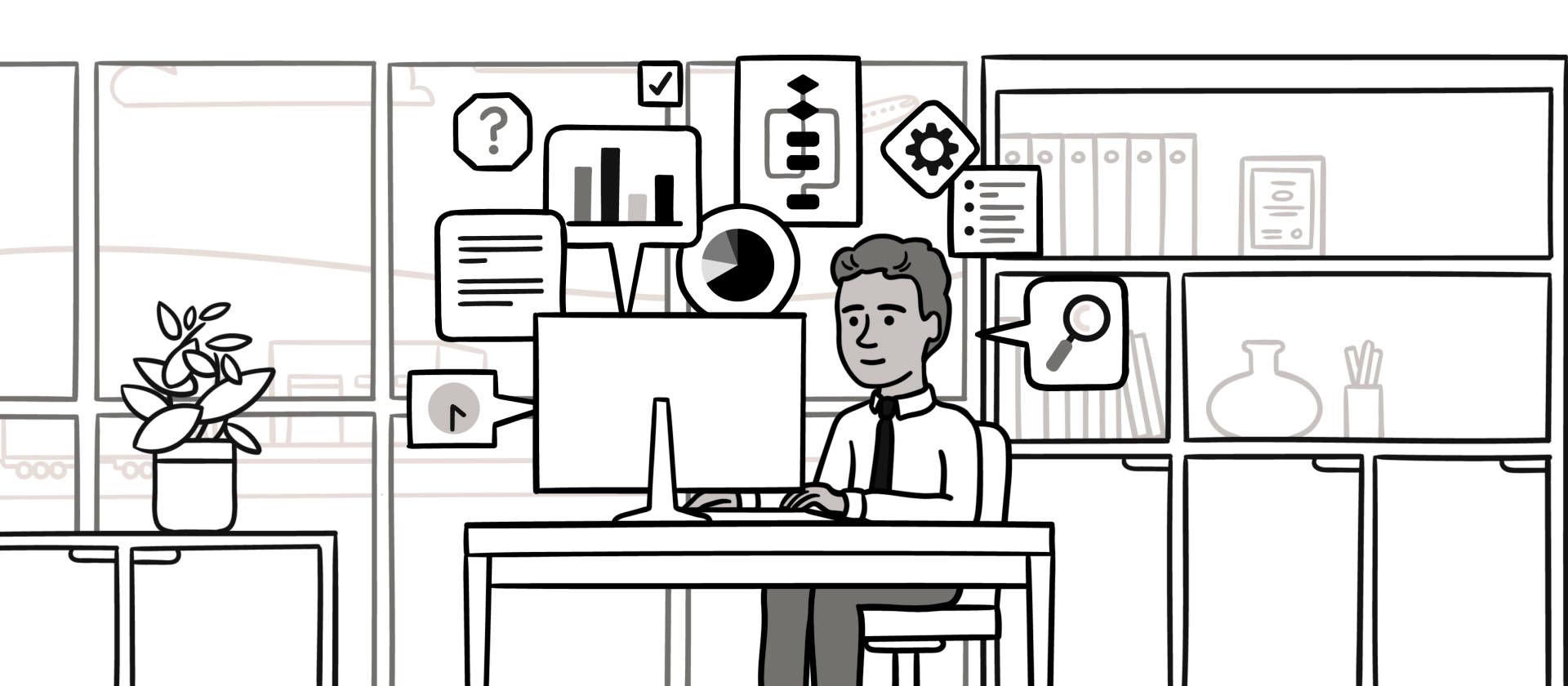 FX Workflow Automation - 2D character animation - Explainer animation for Deutsche Bank